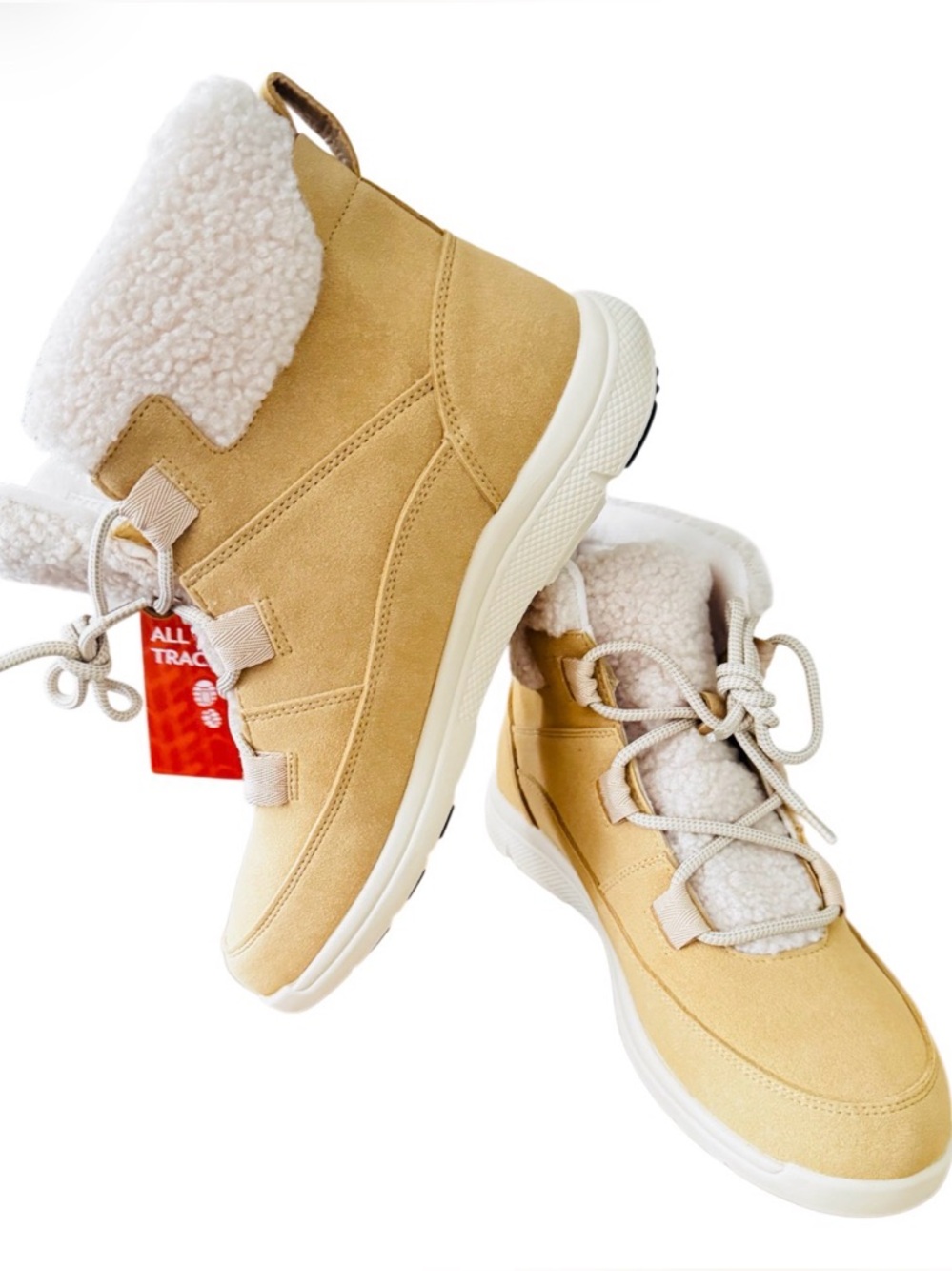 Fuzzy Boots Tan Women's